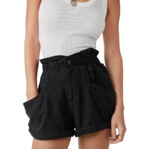 Free People Topanga Cuff Shorts Washed Black XS (Women's 0-2)