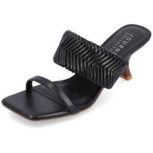 Journee Womens Monyka Tru Comfort Foam Woven Slip On Sandals